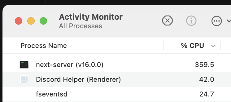 I heard next.js 16 is much faster. Now the dev processes is consuming 4 CPU. Is it the real cost for that?