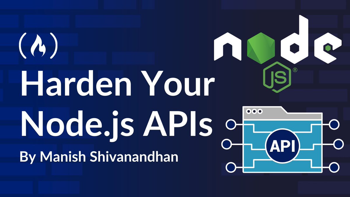 freeCodeCamp's tweet image. When you're building APIs in Node.js, there are some security best practices you should follow.
These will help you harden your APIs and protect them from common threats.
In this guide, Manish shows you how to use environment variables, validate input, rate limit your…
