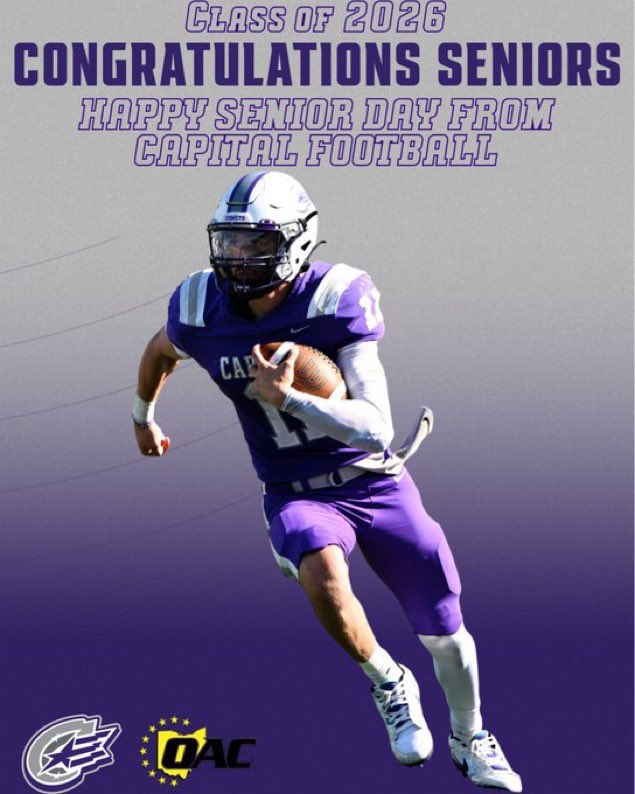 JaquanScales's tweet photo. I appreciate it @Coachcalexander @CapitalU_FB Happy Senior Day‼️‼️‼️‼️ #AGTG #seniorday https://t.co/U9DZCklbkW