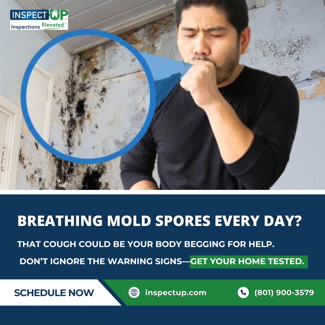 InspectUPutah's tweet photo. Breathing mold spores every day? 🌱 That could mean hidden moisture problems. Don’t wait—protect your family with a mold inspection from InspectUP today.
Schedule now at https://t.co/3xBM5YJHv1

#MoldTesting #HealthyHomes #InspectUP https://t.co/3iMDRd2R1q