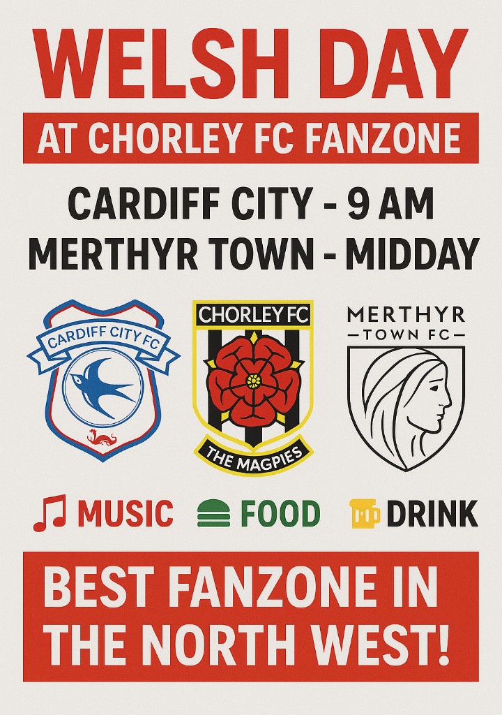 chorleyawaydays's tweet image. 🏴󠁧󠁢󠁷󠁬󠁳󠁿WELCOME WALES🏴󠁧󠁢󠁷󠁬󠁳󠁿

9 am - Cardiff City supporters 
Music - Food - Drink

Midday - Merthyr Town Supporters 
Fa Cup TV - Live Music - Food - Drink
🏴󠁧󠁢󠁷󠁬󠁳󠁿🏴󠁧󠁢󠁷󠁬󠁳󠁿🏴󠁧󠁢󠁷󠁬󠁳󠁿🏴󠁧󠁢󠁷󠁬󠁳󠁿🏴󠁧󠁢󠁷󠁬󠁳󠁿🏴󠁧󠁢󠁷󠁬󠁳󠁿🏴󠁧󠁢󠁷󠁬󠁳󠁿🏴󠁧󠁢󠁷󠁬󠁳󠁿🏴󠁧󠁢󠁷󠁬󠁳󠁿🏴󠁧󠁢󠁷󠁬󠁳󠁿🏴󠁧󠁢󠁷󠁬󠁳󠁿
#Wales #CardiffCity #Merthyr #Bluebirds
