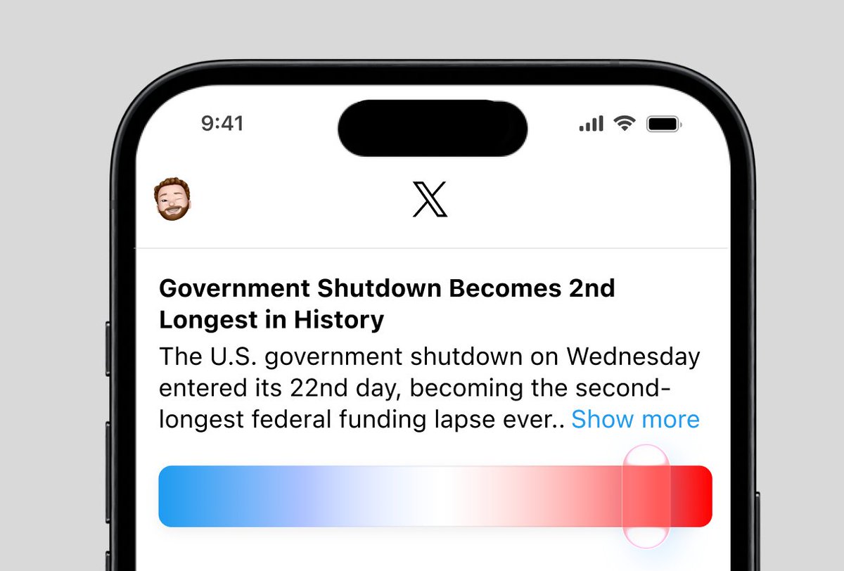fineday_ai's tweet photo. X is the public town square.

Discover every perspective - Left or Right, Positive or Negative.

Use the slider to see how each side views the topic. https://t.co/8DoKBatiWI