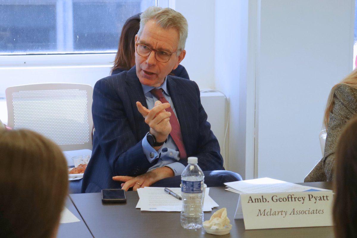 ORFAmerica's tweet photo. This morning, @ORFAmerica launched its flagship ‘Future of #Energy Breakfast’ series with Amb. Geoff Pyatt of @McLartyAssoc, @ShivGov of Omidyar Network, and @jennyschuch of @TheAsiaGroup. 

Participants discussed how #AI can secure #energy grids and optimize resources amid the sector's rising consumption needs.