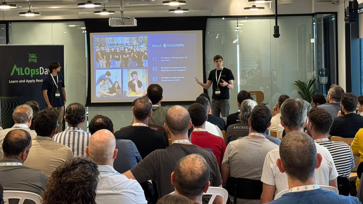 jfrog's tweet image. ✨ What an evening at MLOps Days Tel Aviv yesterday! The office was packed filled with brilliant #AI experts, #DataScientists, and engineers.

The event was a fantastic deep dive into real-world AI, featuring incredible talks, and crucial strategies for securing + governing AI in