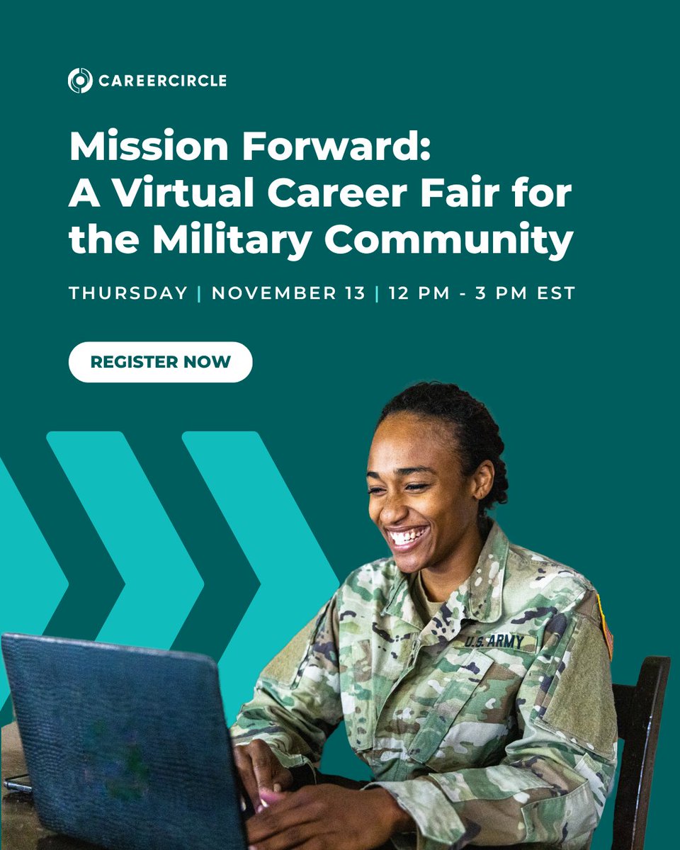 Don't miss our last virtual career fair of 2025!

Join Mission Forward: #VirtualCareerFair Nov. 13, 12-3 pm ET. All are welcome to attend!

Registration is 100% free. Save your spot here: bit.ly/4onf1dG

(Accommodations: accommodations@careercircle.com)