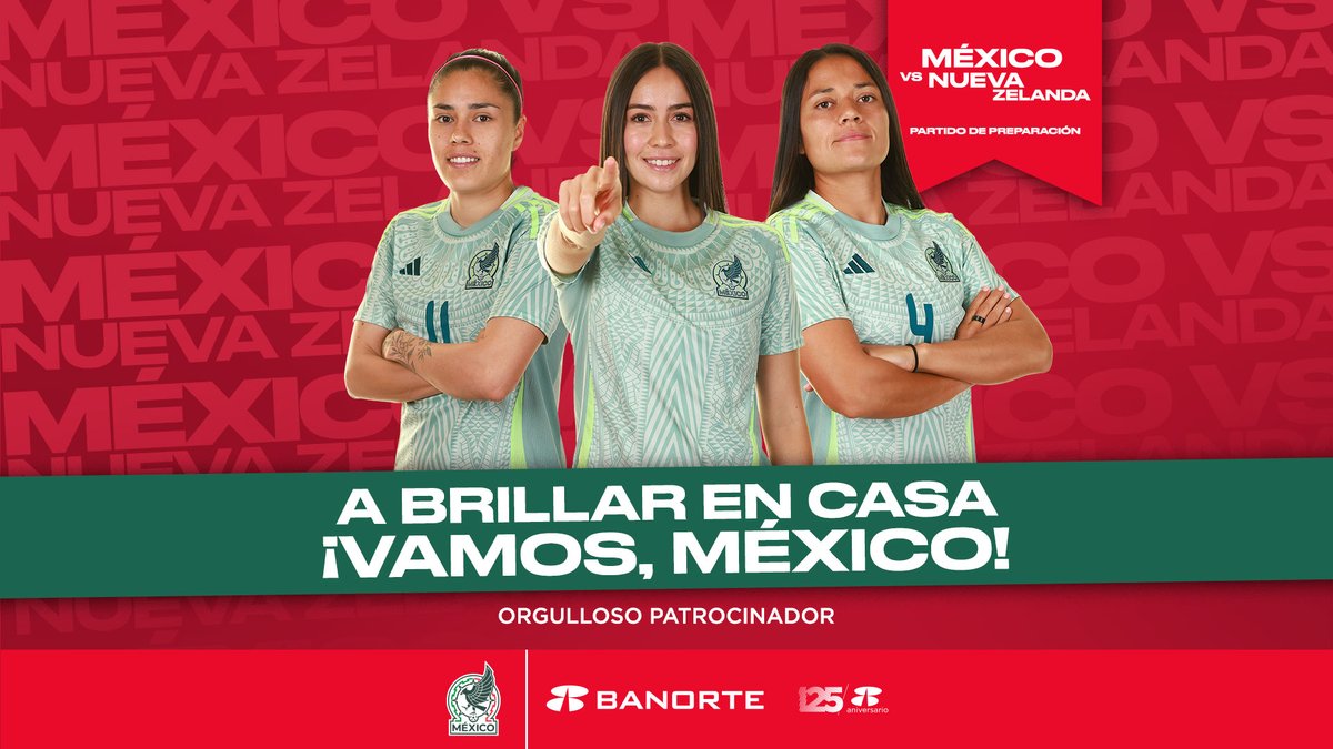 ⚽ ¡Mucho éxito, <a href="/Miseleccionfem/">Selección Nacional de México Femenil</a>! A dar lo mejor contra Nueva Zelanda, hoy a las 20:00 hrs.