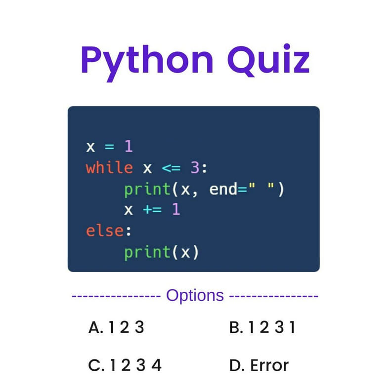 PythonPr's tweet image. Python Question / Quiz; What is the output of the following Python code, and why? Comment your answers below!