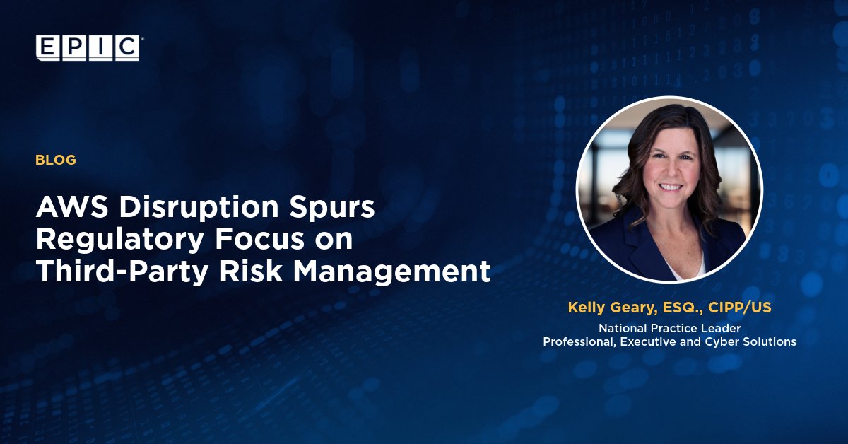 🚨 The recent #AWSOutage reminds us: third-party #CyberRisk is your risk. The <a href="/NYDFS/">NYDFS</a> issued new guidance urging stronger oversight of #ThirdParty service providers, from vetting, contracting to monitoring, termination. Is your organization prepared? bit.ly/3KZonhD