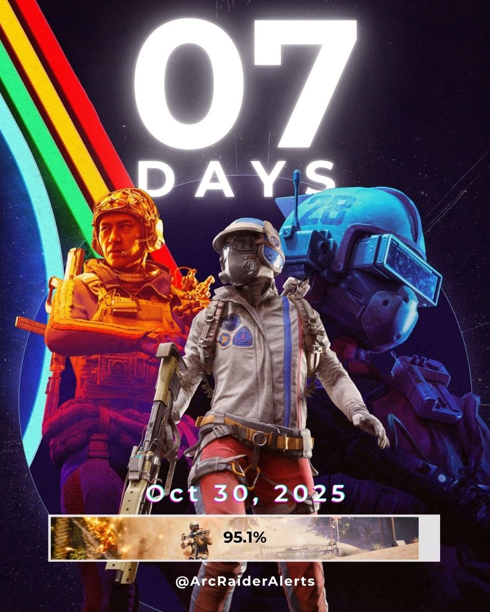 7 days left until ARC Raiders release. ⏳