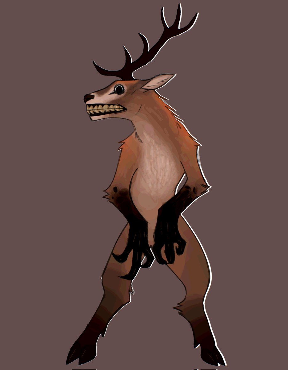 The deer
With an actual deer face