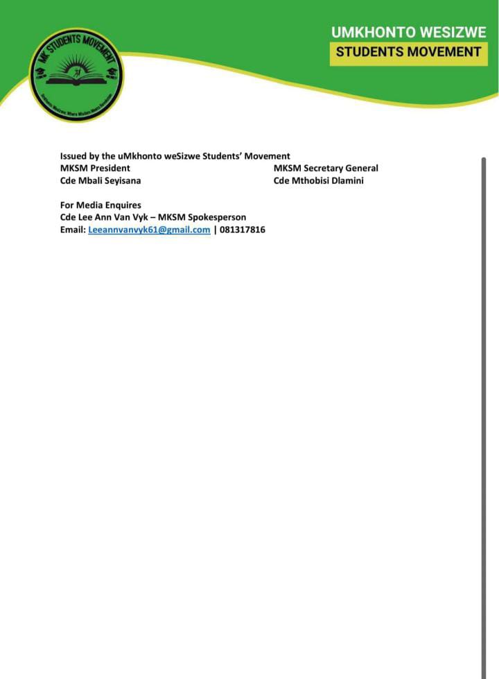 checkmate_rsa's tweet image. The MKSM welcomes the announcement of Cde Tony Yengeni as the MK Party 2nd Deputy President.