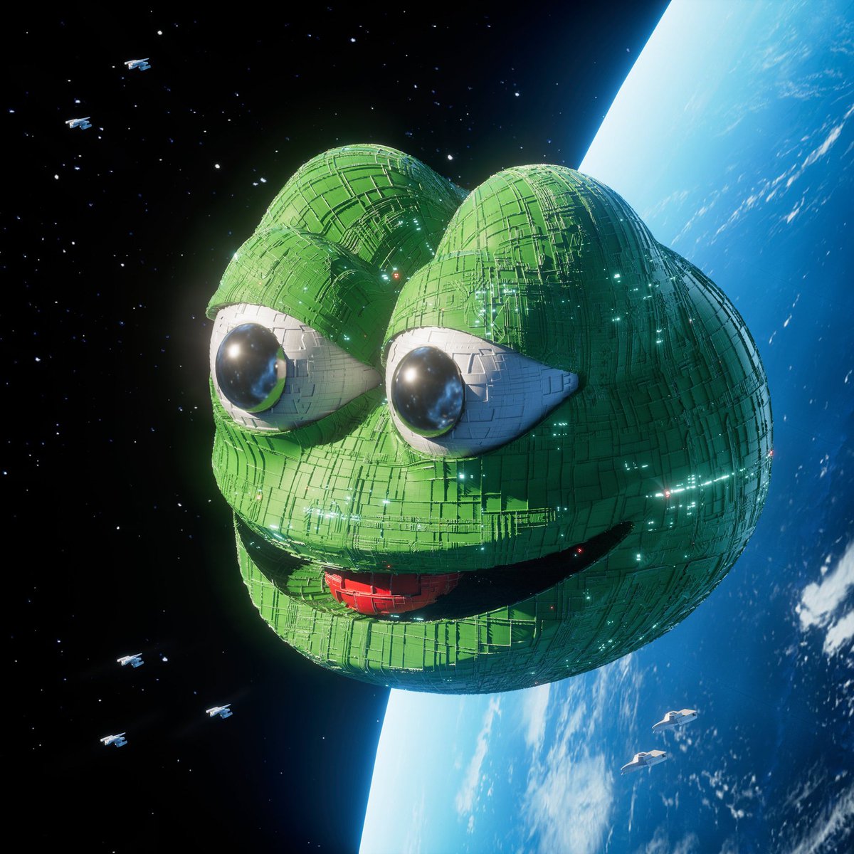 PepeCZBinance's tweet image. $PEPE will fly so high that there will be $PEPE space stations.