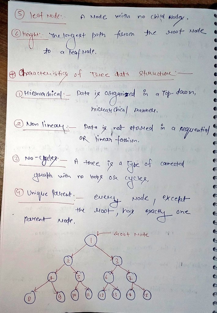 programmersatya's tweet image. 💡 Day 18 of #100DaysOfDSA
✅ Introduction of trees 🌳
✅ what is Binary Tree
I’m currently learning Data Structures & Algorithms in C++ from the CoderArmy YouTube channel with @rohit_negi9 brother — an amazing mentor
#100DaysOfCode #DSA #CodingChallenge