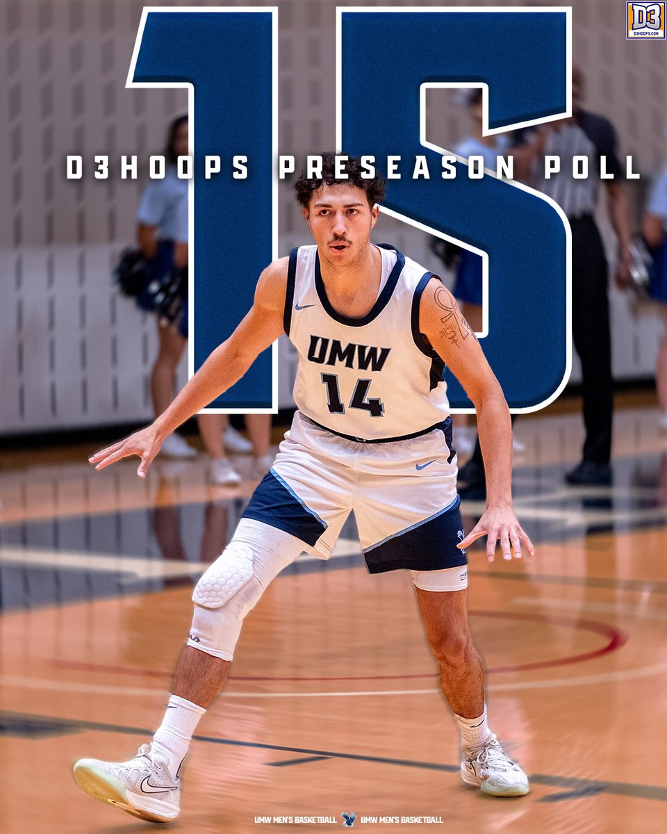 𝗙𝗲𝗲𝗹𝗶𝗻' 𝘁𝗵𝗲 𝗹𝗼𝘃𝗲, <a href="/d3hoops/">D3hoops/Patrick Coleman</a> 😏

<a href="/UMW_Basketball/">UMW Basketball</a> is ranked No. 15 in the <a href="/d3hoops/">D3hoops/Patrick Coleman</a> Preseason Poll!

#GetDirtyGoWash 🦅