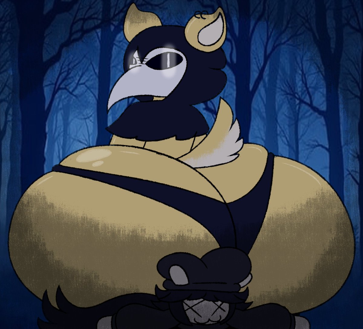 Crushed to death....😵‍💫
An amazing work made by the silly <a href="/BAWSNSFW/">BAWS!🔞(COMMISSIONS OPEN! 0/10 SLOTS)</a> for an artrade we made :3
Go check his profile to see my part!