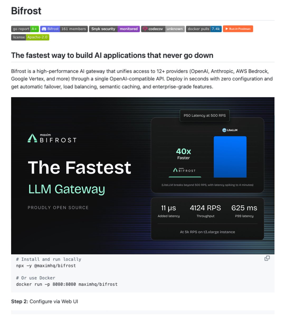 python_spaces's tweet image. Build AI applications that literally never go down!
Bifrost: Fastest LLM gateway that lets you connect 1000+ models through a single API interface
- 50x faster than LiteLLM
- Access OpenAI, Gemini, Anthropic & 12+ model providers
- Open source
More ⏩ getmax.im/bifrost-x-23oct