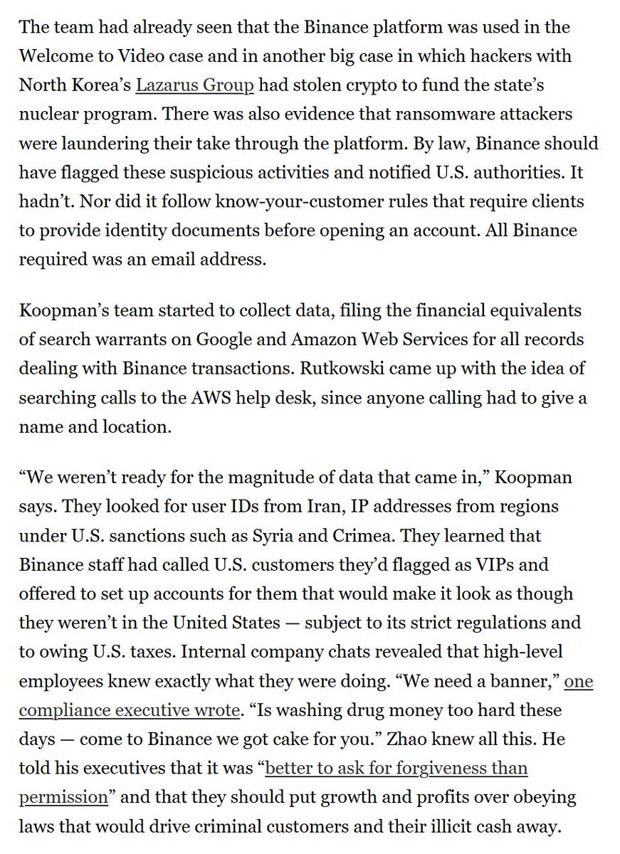ericgeller's tweet image. With Trump pardoning Changpeng Zhao and accusing the Biden administration of persecuting him because it hated cryptocurrency, here's a reminder of what the IRS's cybercrime investigators dug up on CZ and Binance. washingtonpost.com/opinions/inter…