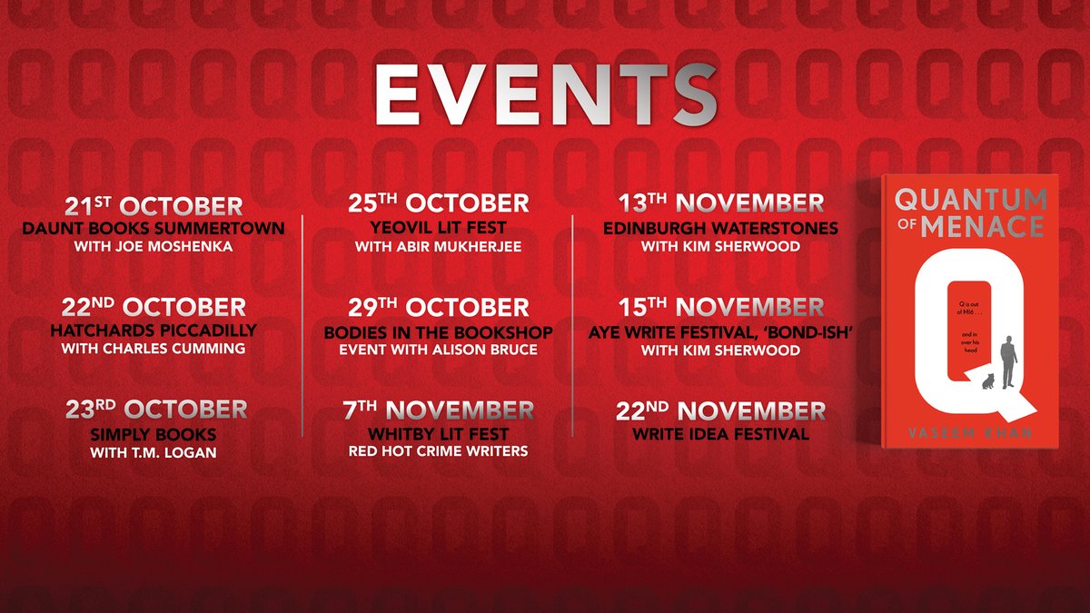 TheIanFleming's tweet image. Some photos from the great Quantum of Menace event at Hatchards this week with @VaseemKhanUK and @CharlesCumming! Catch Vaseem at a range of events in the coming weeks, or visit @Hatchards to get your hands on a signed copy.

geni.us/quantumofmenace