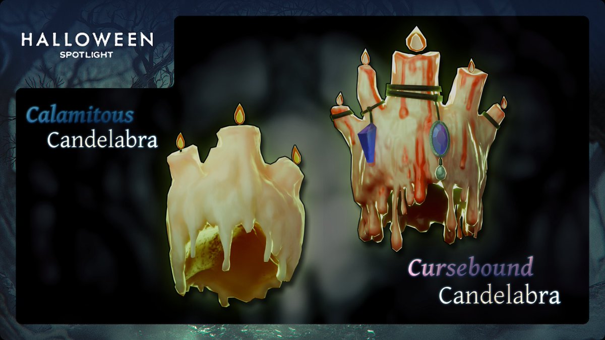 🕯️🎃  SOOO hyped and lucky to have the opportunity to have made the calamitous and cursebound candelabras for the ROBLOX HALLOWEEN SPOTLIGHT!! go and grab it in the hub! rblx.co/halloween
#Roblox
