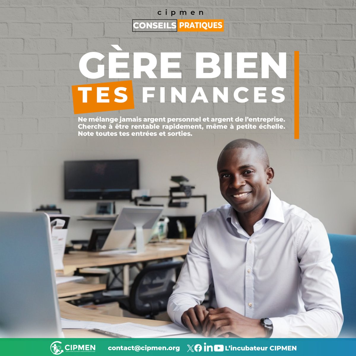 #conseilspratiques
💼 Une bonne gestion financière = un business qui dure.
👉 Ne mélange pas ton argent perso et celui de ton entreprise.
📒 Note tout. Sois rentable, même à petite échelle.

#Entrepreneuriat #BusinessTips #GestionFinancière #Rentabilité #Mindset
