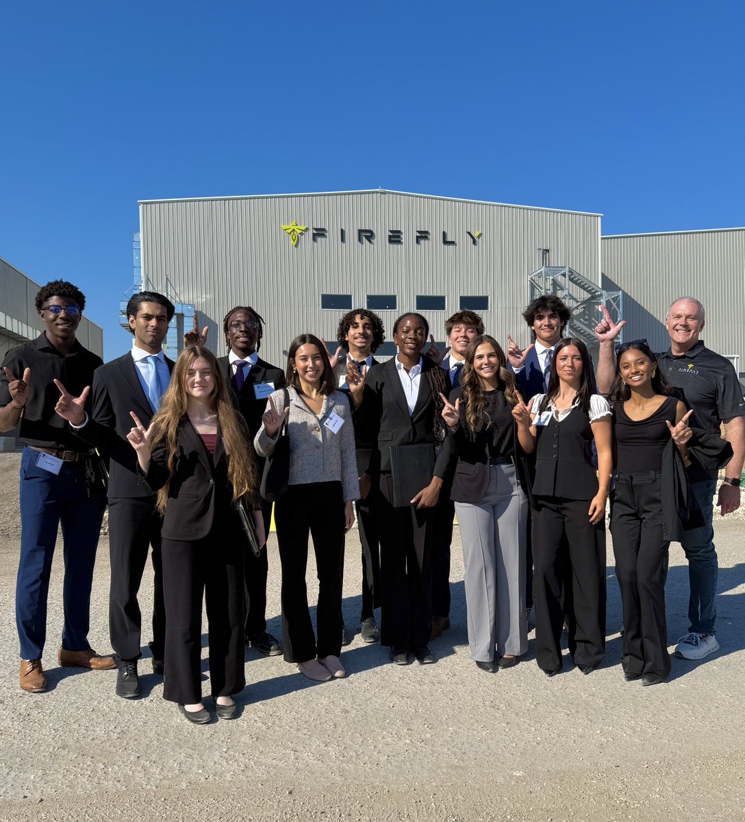 FireflySpace's tweet photo. Fly, Raiders, Fly! We loved seeing the energy @TexasTech students brought to our Rocket Ranch. It was inspiring to see how eager they were to ask questions and learn how our team of Fireflies gets space done. Good news - we're hiring students across every department! Apply for a summer internship today: https://t.co/E3ykQMRVq6