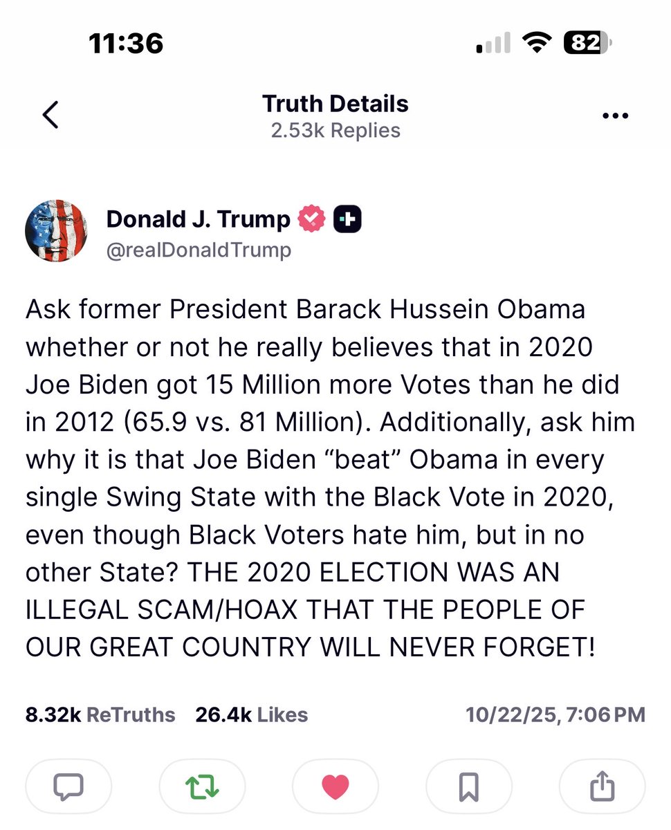 This still needs to be investigated. Millions of Democratic votes that did not exist in earlier elections showed up for Joe Biden in 2020 and then promptly disappeared in 2024. Where did those missing votes come from???