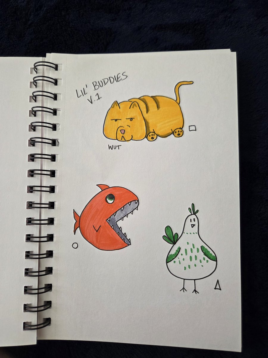 SyrinxMyth's tweet image. In case anyone ever thinks that everything in my sketchbook is perfectly curated, I present to you what most of it actually looks like.