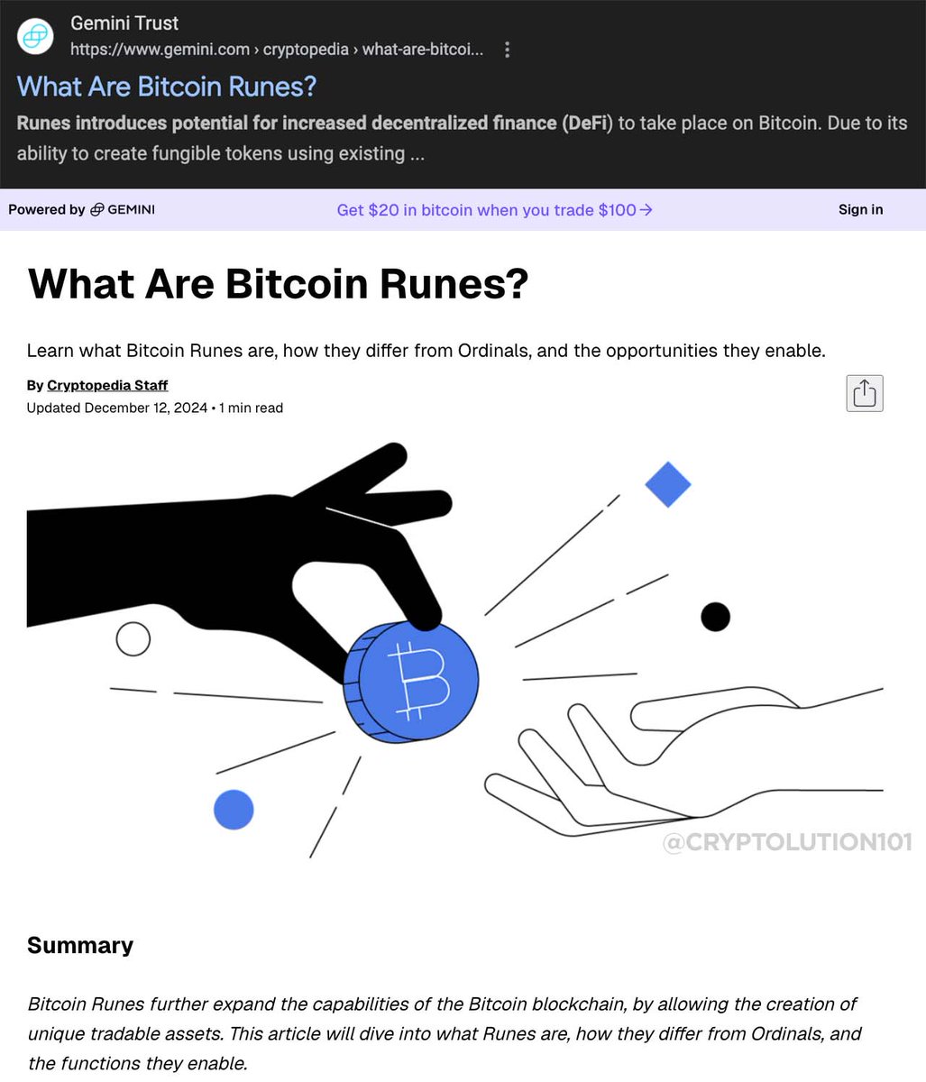 Vincent (Cryptolution) 👑 (@cryptolution101) on Twitter photo Would you like to see Bitcoin Memes (#Runes) tradable on <a href="/Gemini/">Gemini</a>? Would you like to see Bitcoin Memes (#Runes) tradable on <a href="/Gemini/">Gemini</a>?