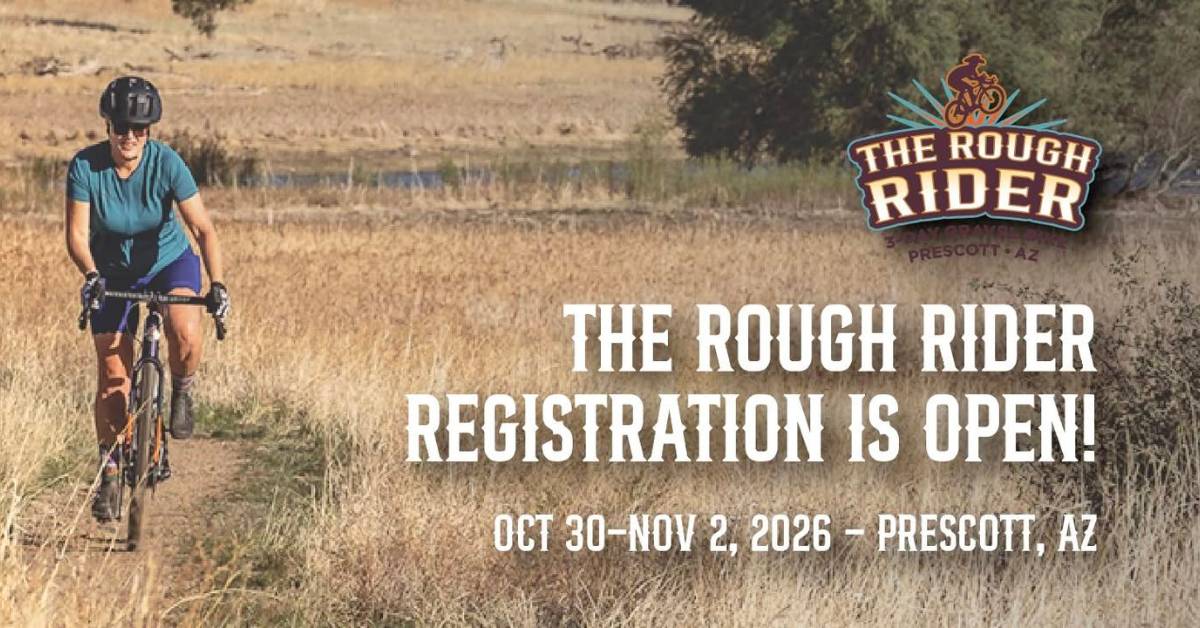 PrescottNOW's tweet image. ⭐️A new 3-stage gravel bike race is coming to Prescott in 2026! Registration is now open for "The Rough Rider," organized by TransRockies Bike. It will take place October 30 to November 1 and is limited to 300 riders, so register early.
🔸 roughridergravel.com