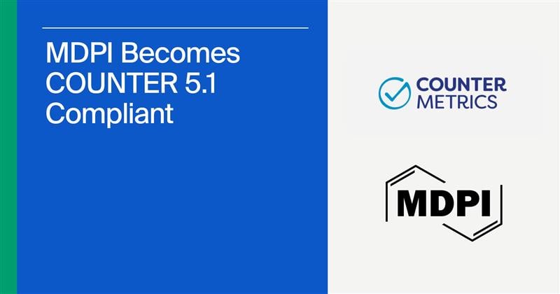 MDPI is now COUNTER 5.1 compliant across 480+ Journals - including Optics! 

By becoming COUNTER 5.1 compliant, MDPI can now deliver credible, comparable, and transparent usage reports across our entire journal portfolio.

#Optics #Photonics #MDPI