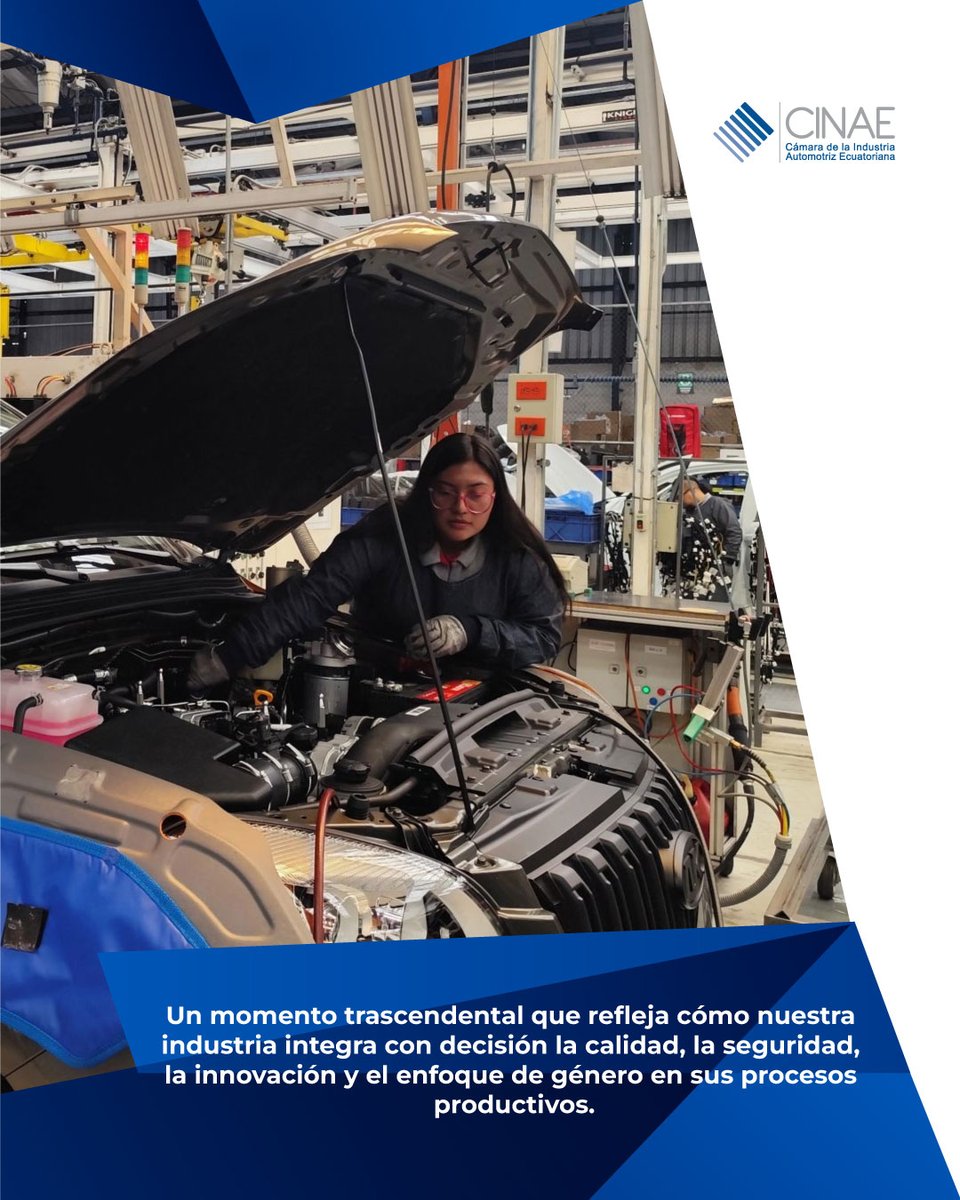 CinaeEc's tweet photo. 💪🚗 AYMESA hace historia con la camioneta Pacífico, la primera ensamblada por mujeres en Ecuador.
Con la presencia de la primera dama Lavinia Valbonesi, se celebra un avance hacia una industria más inclusiva.
#CINAE #IndustriaAutomotrizEcuatoriana #ProducciónNacional #AYMESA https://t.co/D0oqGPVrgb