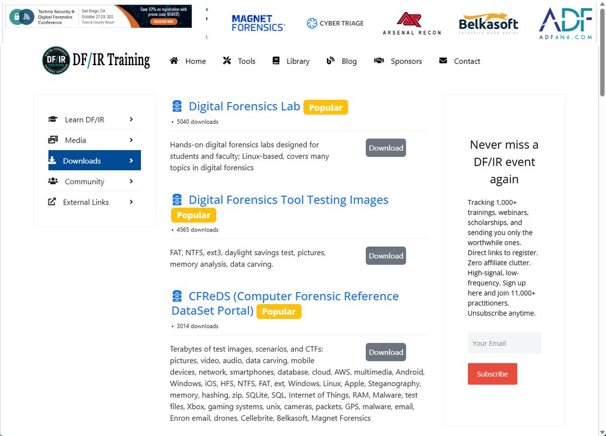 DFIRTraining's tweet image. TERABYTES OF FORENSIC TEST IMAGES
HUNDREDS OF CTFs
dfir.training/downloads/test… #DFIR #CTF