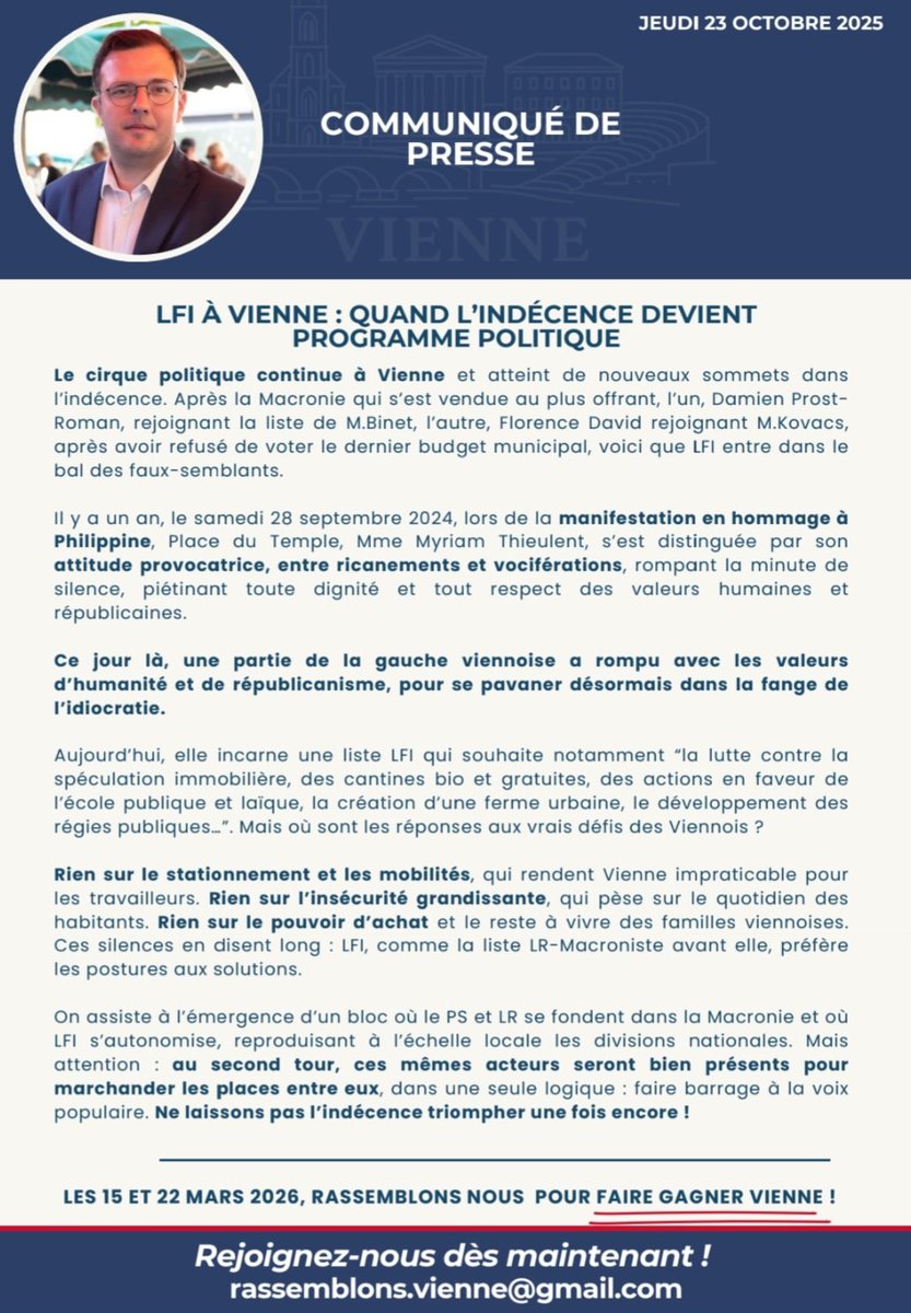 RubagottiAdrien's tweet image. C’est une véritable honte pour #LFI : celle qui avait troublé l’hommage à Philippine est aujourd’hui investie candidate aux #Municipales2026    #RN #vienne38 .