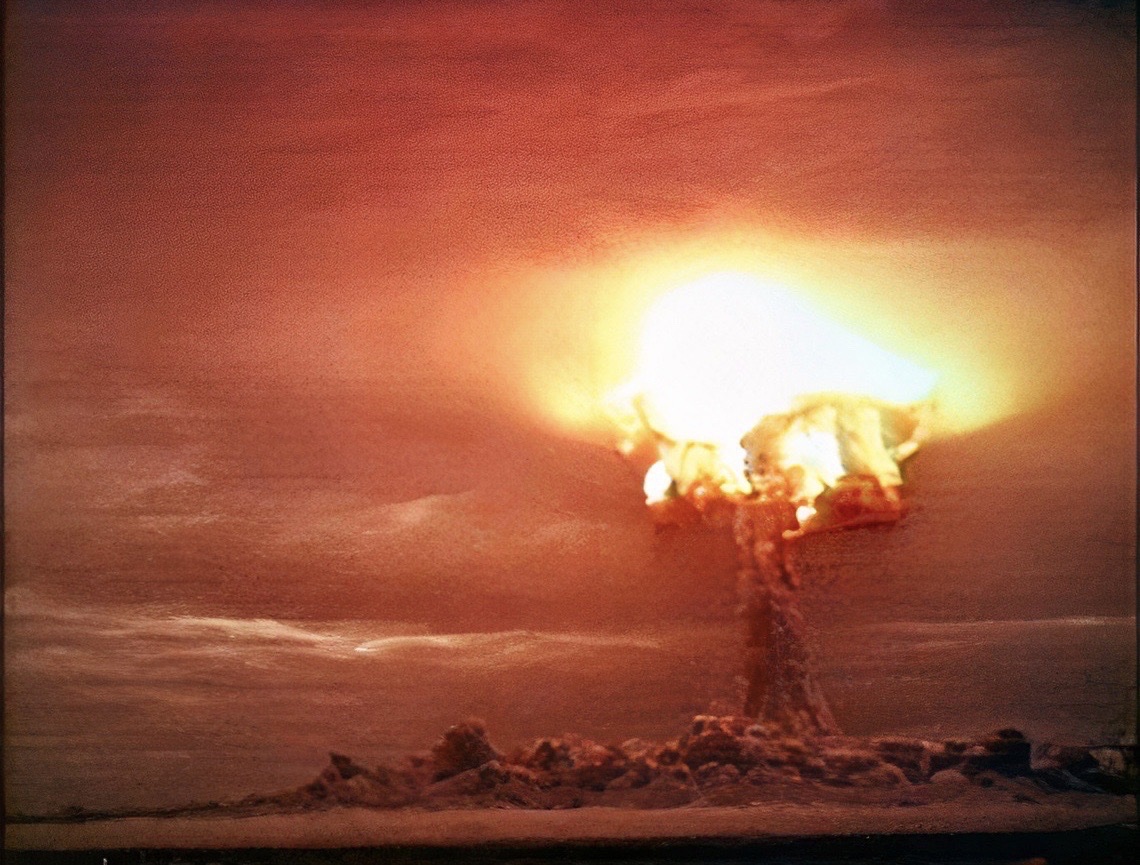 atomicarchive's tweet image. On October 23, 1954 was tested the RDS-3I Soviet atomic bomb with an external source of neutron initiation. The yield was increased from 42 kilotons to 62 kilotons. The bomb was dropped from Tu-16 aircraft and detonated at an altitude of 410 m at the Semipalatinsk test site.