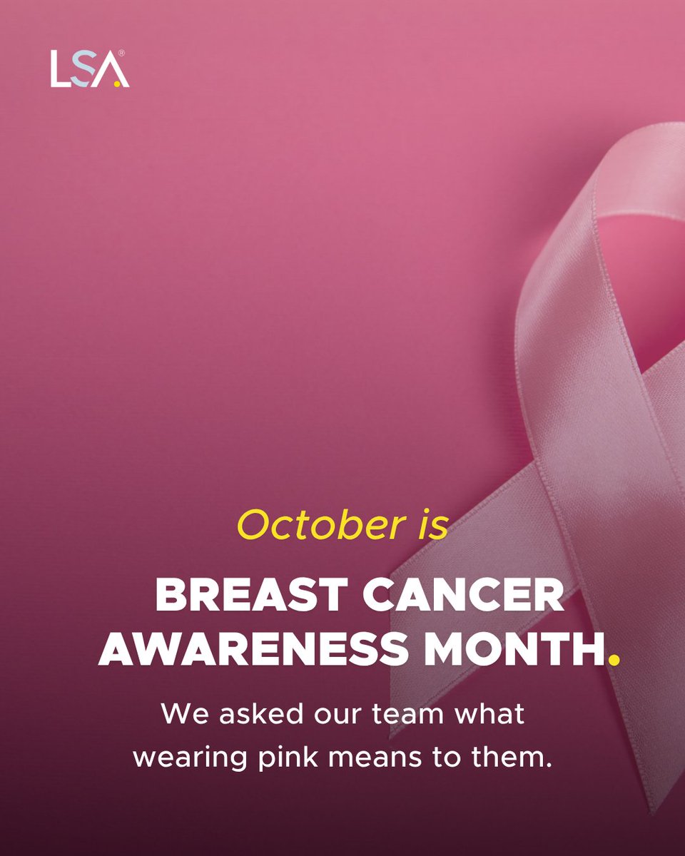 LSAWeb's tweet image. A time to amplify voices, share stories, and stand together. Today, and every day, we honor the power of clear understanding in every conversation, diagnosis, and moment of support. Here&apos;s what wearing pink means for our team 👉 okt.to/79FDfg

#BreastCancerAwareness