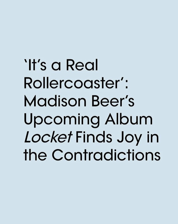 Madisoncentral_'s tweet photo. 📸 | It’s a real roller coaster ! Read @madisonbeer’s new interview with @voguemagazine ! 

- Follow us (@mb3news) for more content like this! 🪽 https://t.co/AjoJEfvBKM