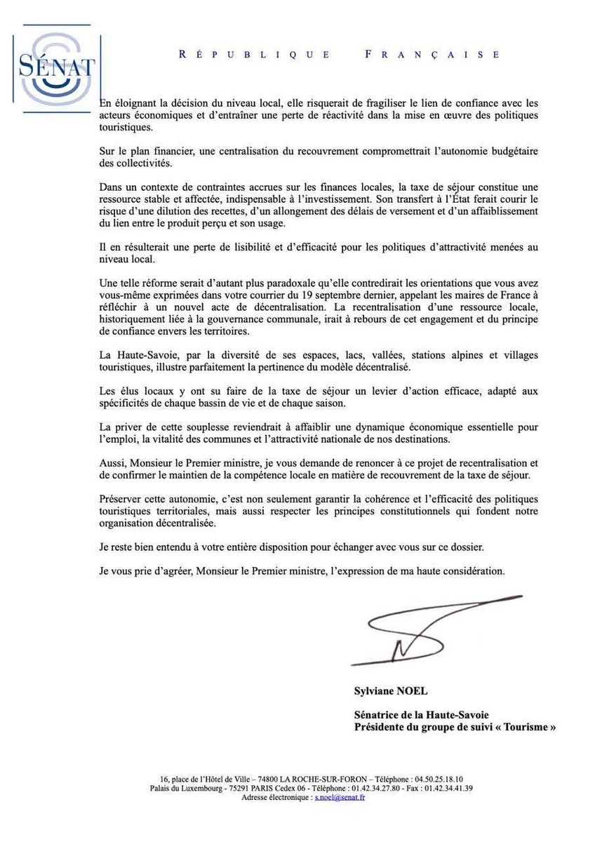 Sylviane NOËL, Sénatrice de la Haute-Savoie tweet media