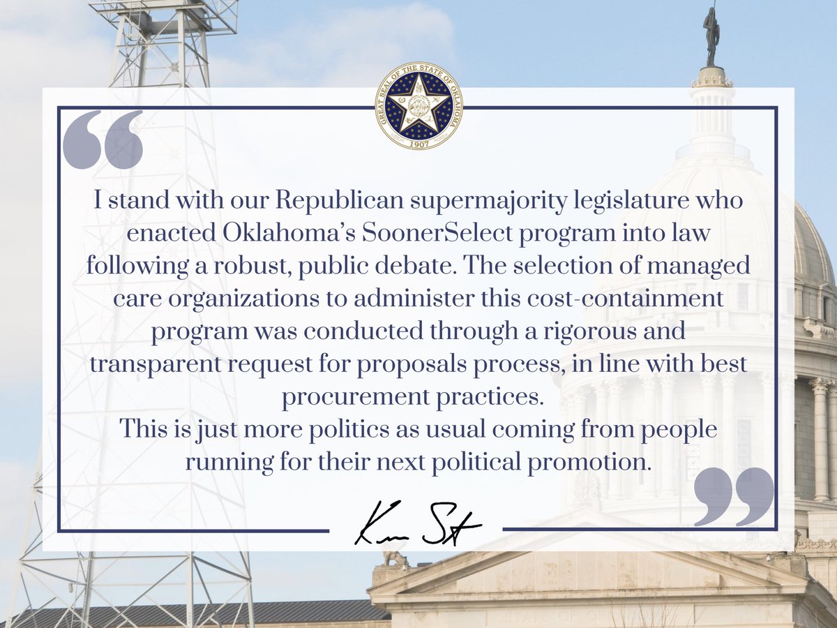 Governor Kevin Stitt tweet media