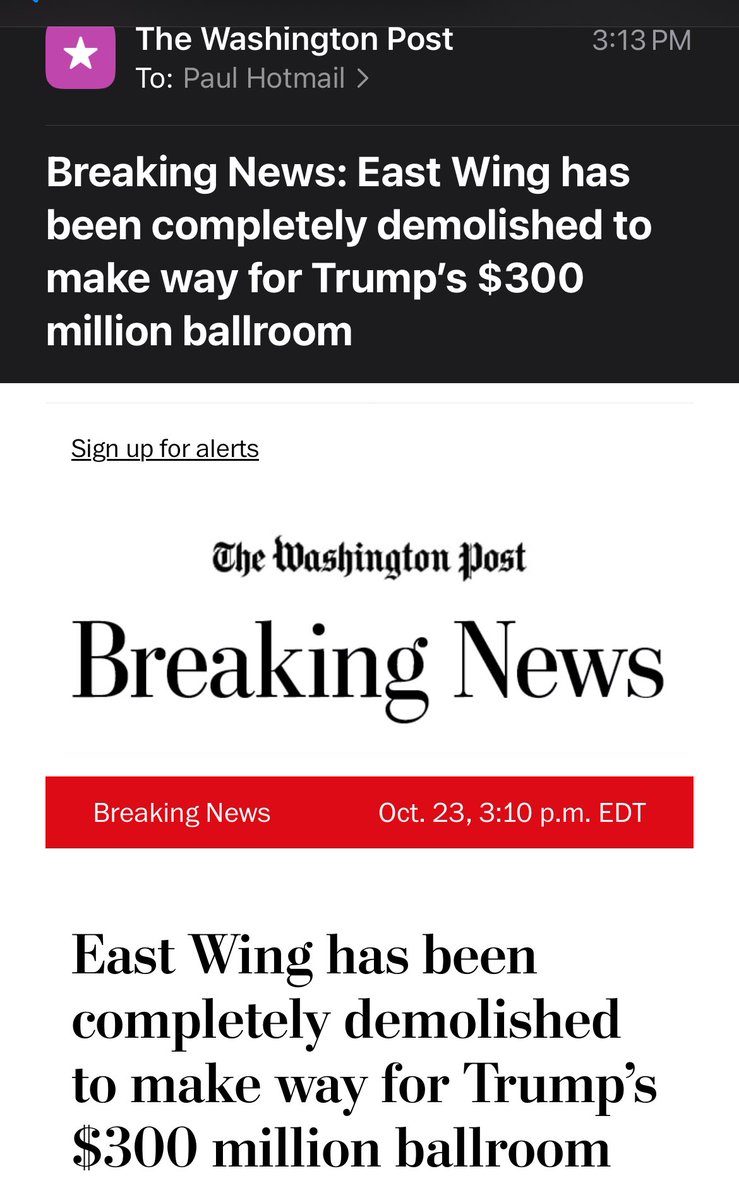 paulcadario's tweet image. Demolition “broke no laws,” but we will all end up paying for thief and #felon .⁦@realDonaldTrump⁩’s #vulgar #ballroom 
He’s a #grifter and he’s distracting us from the #EpsteinFiles