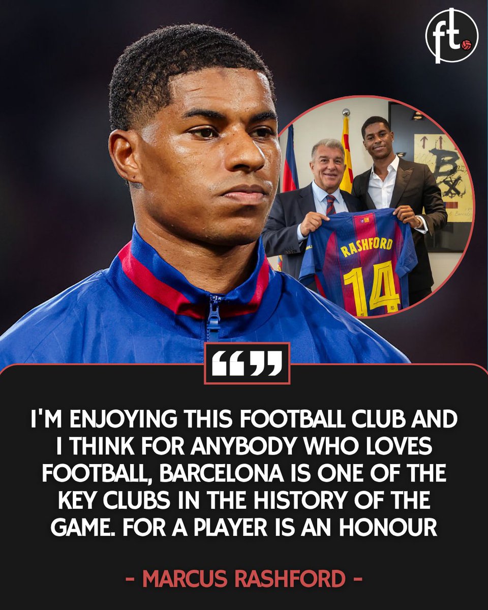 🏴󠁧󠁢󠁥󠁮󠁧󠁿 Marcus Rashford has revealed he spoke to Barça about a move to the club long before he actually did make the move this summer.

🗣️ "People forget this, but 23 years of my life was with Manchester United. So sometimes you just need a change.

I just believe that things happen