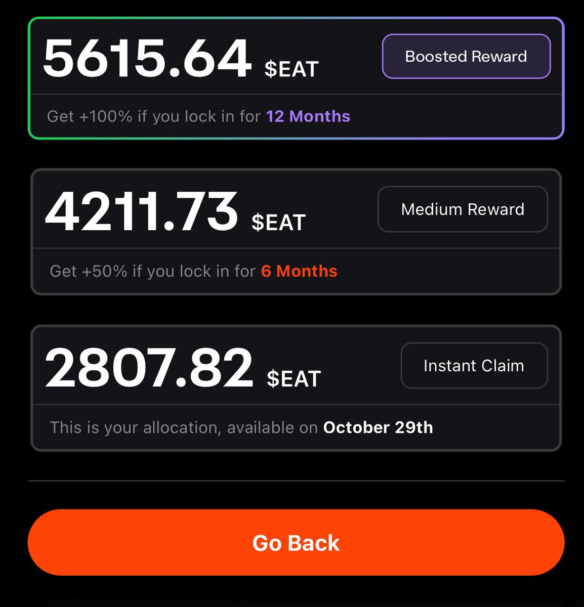 $EAT TOKEN AIRDROP CHECKER LIVE!

That’s probably my biggest #Airdrop after $IP personally

LFG 🔥🔥🔥