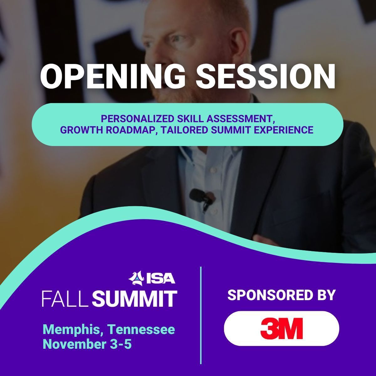 ISAssoc's tweet image. Leaders need clarity before action. 💡 

The #ISAFallSummit Opening Session kicks off 2 days of insight, strategy &amp;amp; connection, complete with a personalized skills assessment. 

Thanks to 3M for sponsoring! Register today or connect with Joby Strobo.