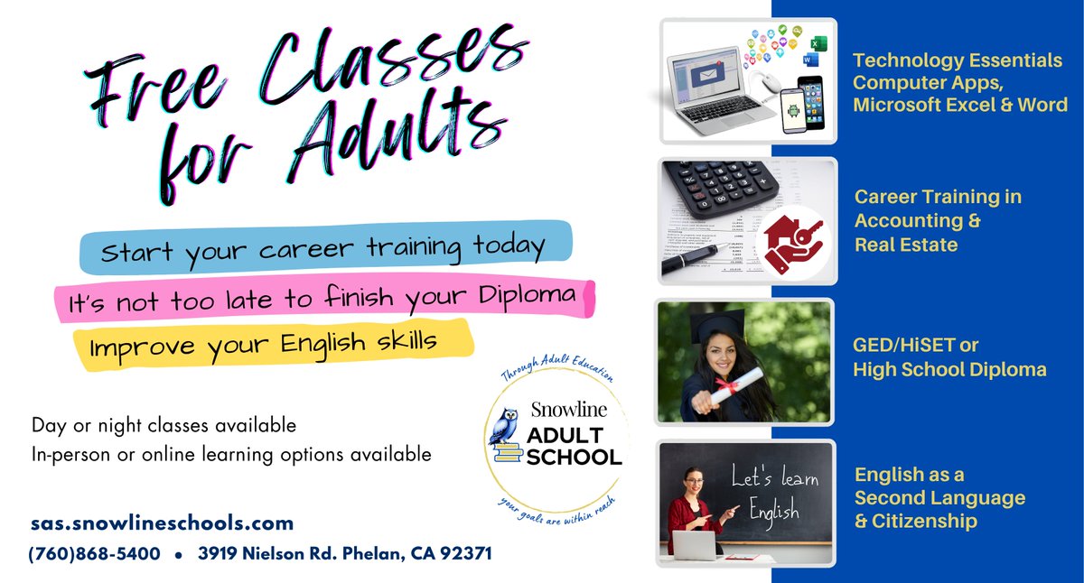 Enroll today! sas.snowlineschools.com