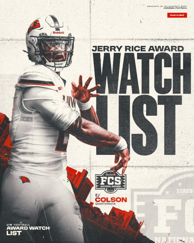 UIWFootball's tweet image. Congratulations to our guy EJ Colson for being named to the 2025 Jerry Rice Award Watchlist ‼️ 

#TheWord | #NORTH