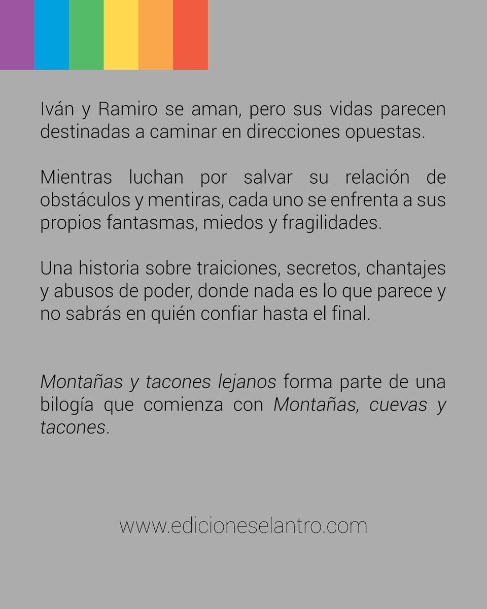 ed_elAntro's tweet photo. En «Montañas y tacones lejanos», de Laurent Kosta, volvemos a adentrarnos en la vida de Iván y Ramiro, que de la forma más imprevista se llena de obstáculos que se verán obligados a superar si quieren que su relación tenga futuro. https://t.co/j7GN8YFSrL