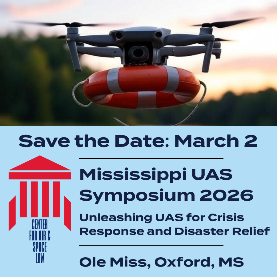 We hope you all can join us on March 2, 2026 for Mississippi Drone Symposium, hosted by <a href="/OleMiss/">Ole Miss</a> and <a href="/ASSUREuas/">ASSUREuas</a>! Sending more details soon, but wanted everyone to save the date! Stay tuned, and Hotty Toddy!! <a href="/umlaw1854/">University of Mississippi - Ole Miss School of Law</a>