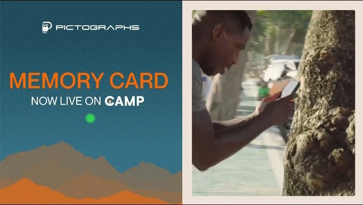 ChanHein67's tweet photo. A new dimension of creativity is entering Camp.

@PictographsNFT is launching its Memory Card, bringing user-generated photography into the world of onchain experiences and future ownership.
@campnetworkxyz $Camp @boostdotgg $Boost $BTC $ETH $BNB $SOL https://t.co/IiVzRo51wz