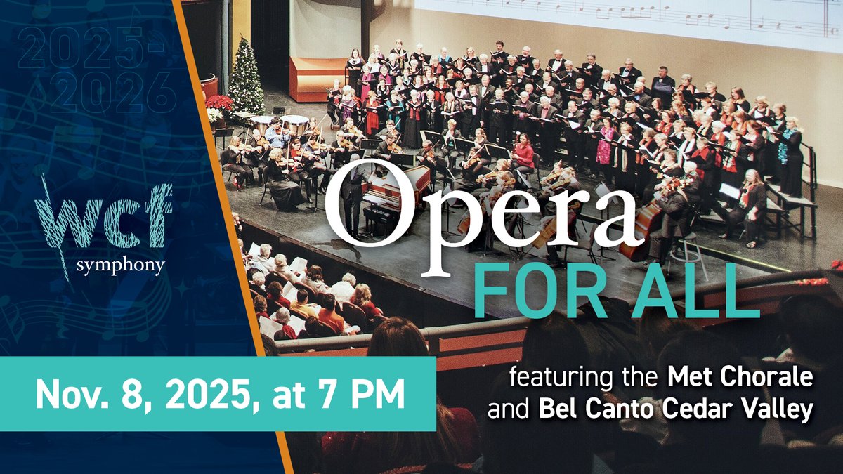 Experience "Opera For All" on Saturday, November 8th at the Gallagher Bluedorn! wcfsymphony.org/event/opera-fo…