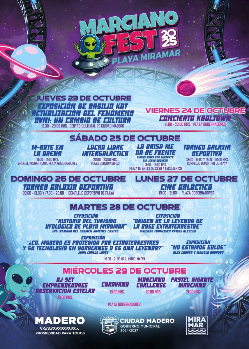 Hoy inicia el #MarcianoFest en Playa Miramar, Tampico. 

¿Quieren saber por qué es un destino ufológico y tanta fiesta? 

Clic acá para conocer la historia en el pódcast de <a href="/asicomosuenamx/">Así como suena</a> 

podcasts.apple.com/mx/podcast/as%…

podcasts.apple.com/mx/podcast/as%…