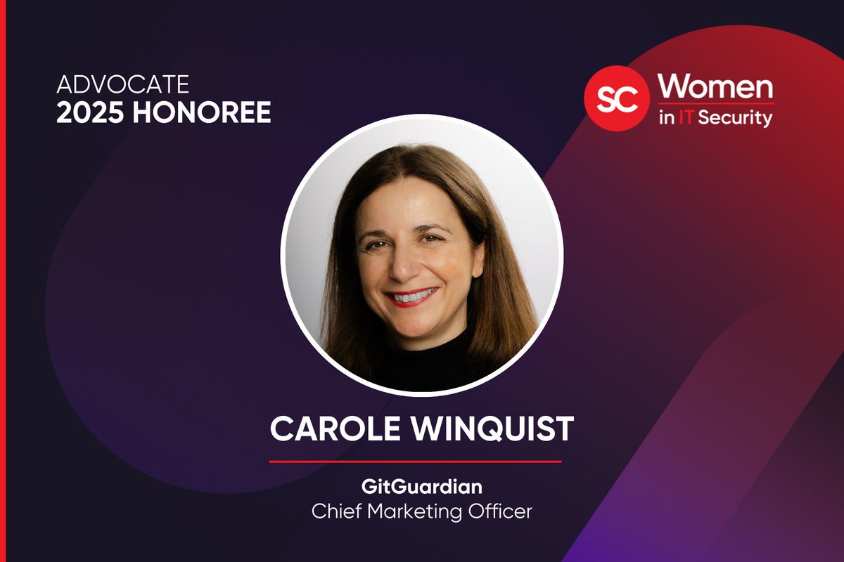 cyberriskall's tweet image. Congrats to Carole Winqwist, Advocate honoree in the 2025 Women in IT Security Program! At GitGuardian, she champions disclosure, education & inclusion in cyber. Learn more: #WomeninITSecurity bit.ly/43dtj8E